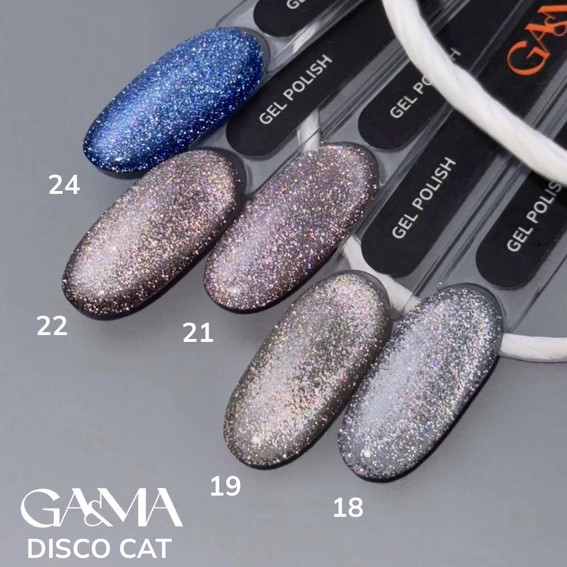 GA&amp;MA Disco Cat Hybrid Varnish №019 Reflecterend Zilver-Goud 10 ml (7702067) - Фото №3