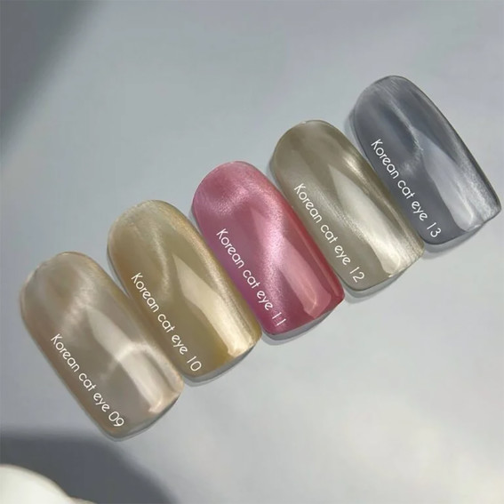 NAILSOFTHEDAY Koreaanse cat eye 11 roze hybride nagellak met een "cat eye" effect, 10 ml - Фото №2