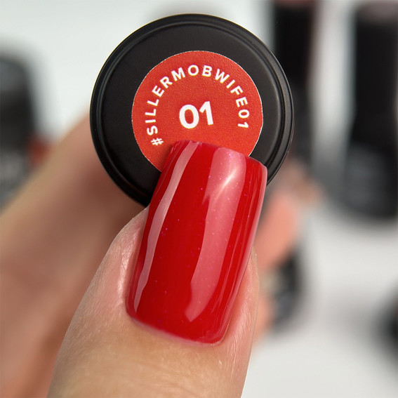 Siller Mob Wife hybride nagellak nr. 001 klassiek rood 8 ml (NF-00020668) - Фото №2