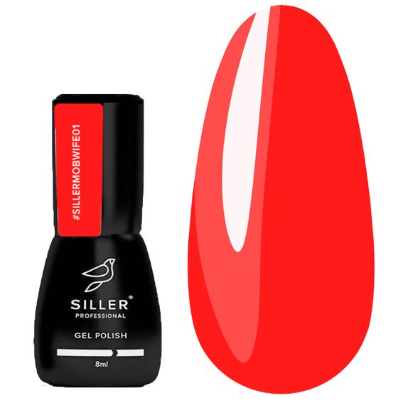 Siller Mob Wife hybride nagellak nr. 001 klassiek rood 8 ml (NF-00020668) - Фото №1