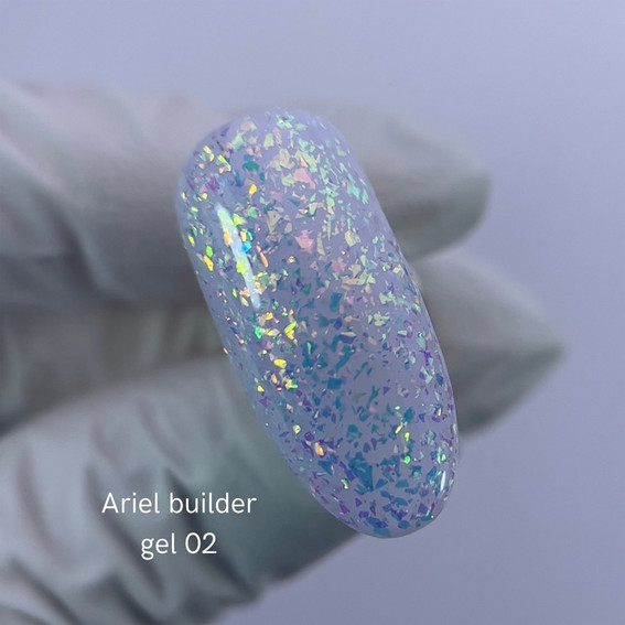 NAILSOFTHENIGHT Ariel Builder gel 02 met veelkleurige yuccablaadjes 15 ml - Фото №3