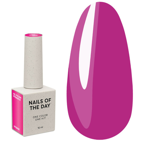 NAILSOFTHEDAY Vitrage 01 hybride nagellak glas in lood roze 10 ml - Фото №1