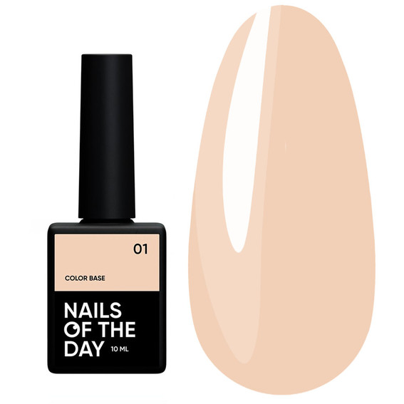 Color base NAILSOFTHEDAY 01 sandy beige 10 ml - Фото №1