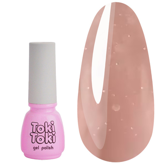 Gellack Toki-Toki Fairytale FT04 beige-rosa mit holografischem Glitzer 5 ml - Фото №1