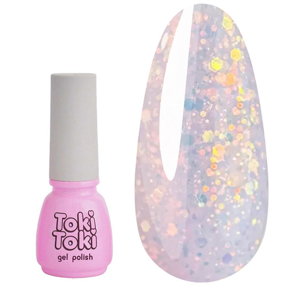 Gellack Toki-Toki Unicorn UN05 durchscheinend lila mit Glitzer 5 ml - Фото №1