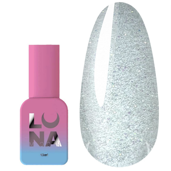 Base LUNA Opal Base №5 transparent mit weißem Glitter 13 ml - Фото №1