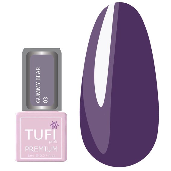 TUFI profi PREMIUM hybride lak Gummy Bear 03 Frozen Blueberry 8 ml (0318254) - Фото №1
