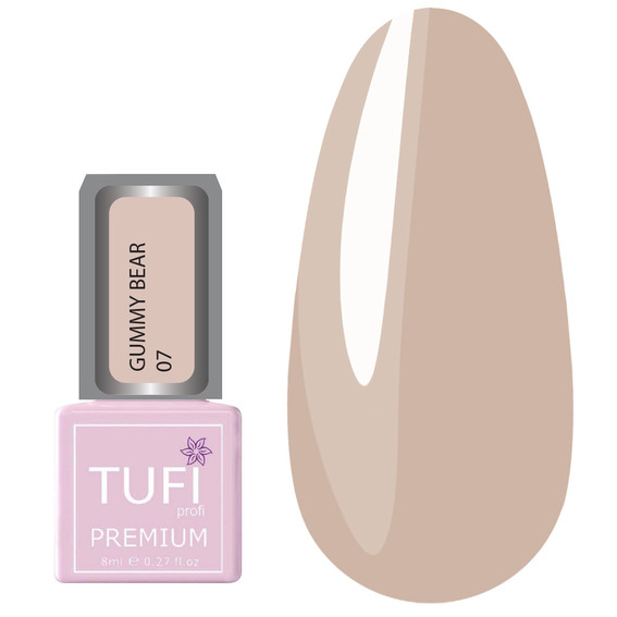 Gellack TUFI profi PREMIUM Gummy Bear №07 Caramel Toffee 8 ml (0318258) - Фото №1