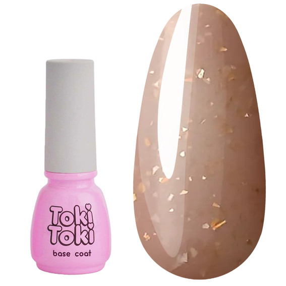 Toki-Toki Glaze Base GL01 beige met goud potal 5 ml - Фото №1