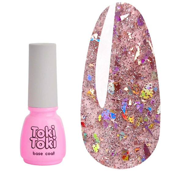 Base reflective Toki-Toki Quartz Base QR01 peach with foil 5 ml - Фото №1