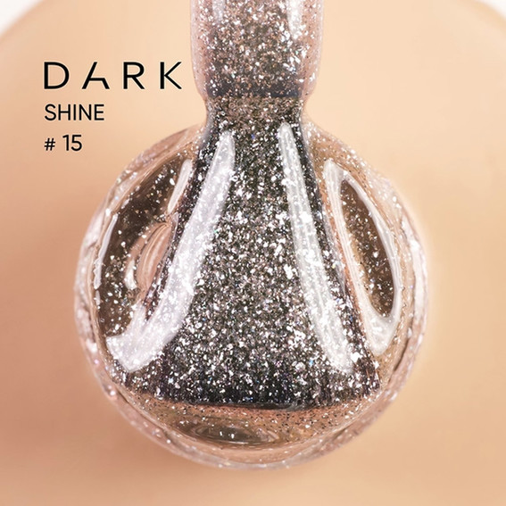 DARK PRO base Shine 15 nude with shimmer 15 ml - Фото №2