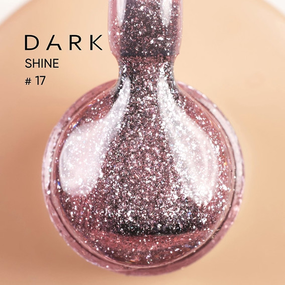 База DARK PRO base Shine 17 розовый с шиммером 15 мл - Фото №2