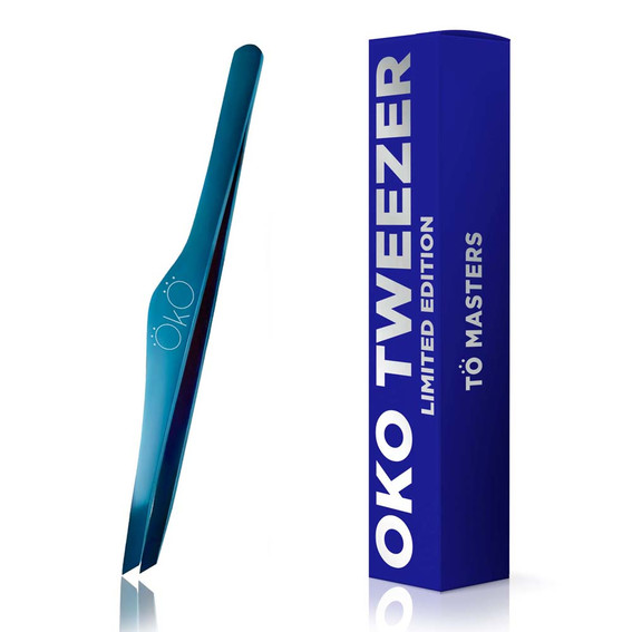 Augenbrauenpinzette OKO Blue Magic Premium abgeschrägt, handgeschärft - Фото №3