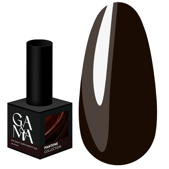 Hybride vernis GA&amp;MA Pantone collectie №204 Toy Samyy Korychnevyy 10 ml (7703119) - Фото №1