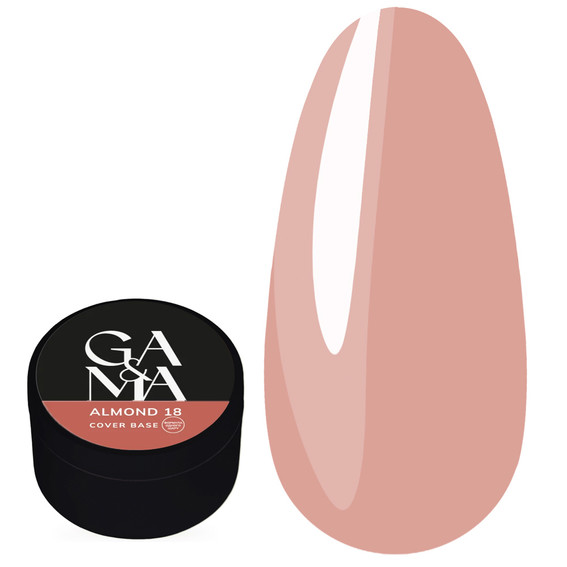 GA&amp;MA Cover Hybrid Base №018 Amandel 30 ml (enkellaagsformule) (7700097) - Фото №1