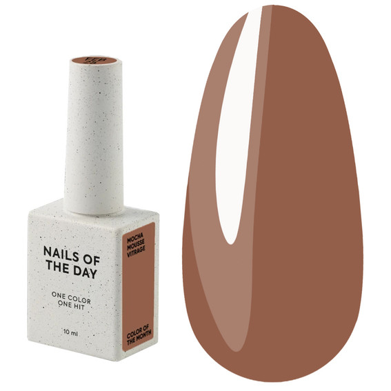NAILSOFTHEDAY Kleur van de maand februari 2025 Mocha Mousse Vitrage 10 ml hybride nagellak - Фото №1