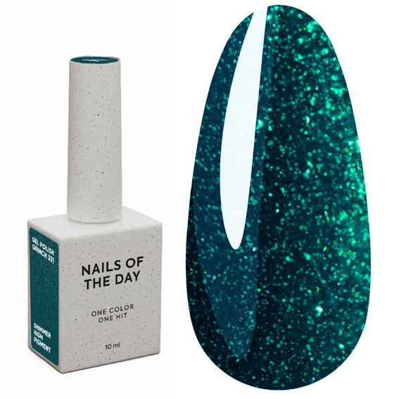 NAILSOFTHEDAY Let's Special Grinch hybride nagellak smaragdgroen met glans 10 ml - Фото №1