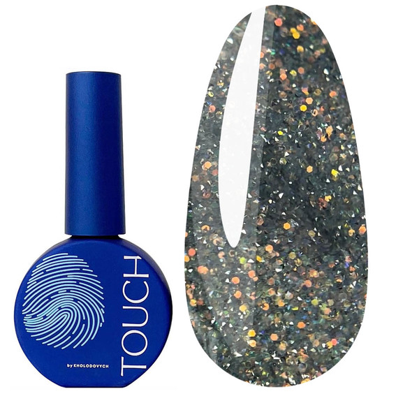 Touch Twinkle top 01 transparent with brown glitter and reflective shimmer 13 ml - Фото №1