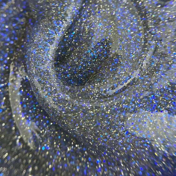 Hybride top Touch Twinkle top 05 transparant met blauwe glitter en reflecterende glans 13 ml - Фото №2
