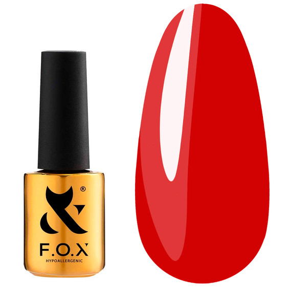 Gellak F.O.X Lipstick Collection 004 gepassioneerd rood 7 ml (LC - 04) - Фото №1