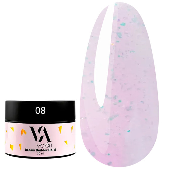 Gel zur Verlängerung VALERI BUILDER GEL DREAM №08 30 ml - Фото №1