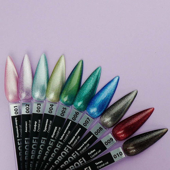 Gel polish TUFI profi PREMIUM Crystal Cat 08 Black diamond 8 ml (0100515) - Фото №6