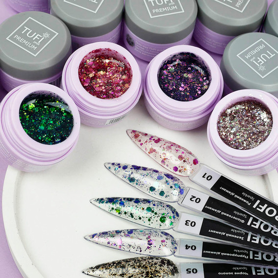 Gel polish TUFI profi PREMIUM Sparkle 04 purple diamond 5 ml (0243531) - Фото №7