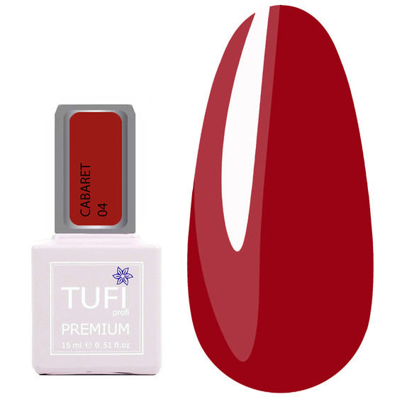 Gellak TUFI profi CABARET 04 Karmijn 15 ml (0321342) - Фото №1