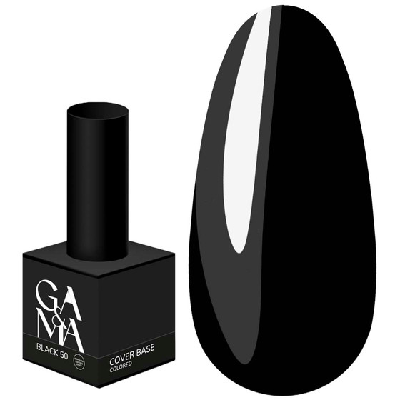 База для ногтей GA&MA Colored №050 Black (формула одного слоя) 15 мл (7703184) - Фото №1
