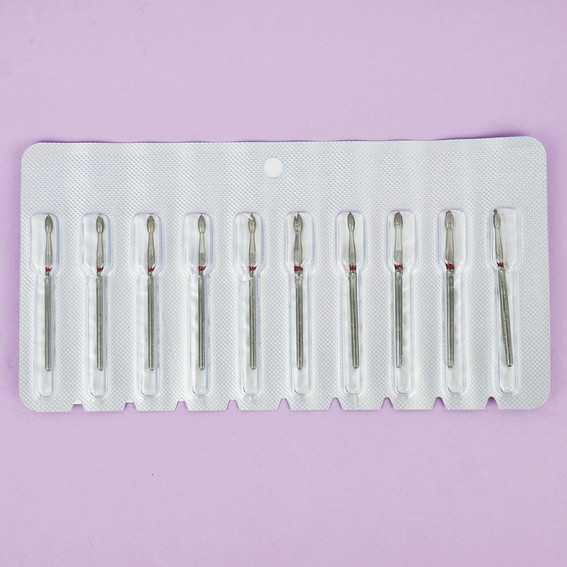 Diamant manicurefrees TUFI profi Nier 257 025R diameter 2,5 mm rood - Фото №3