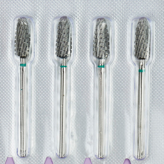 Manicurefrees TUFI profi Vlam H0615P-C hardmetaal groen - Фото №2