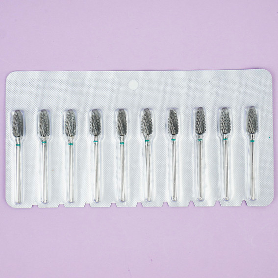 Manicurefrees TUFI profi Vlam H0615P-C hardmetaal groen - Фото №3