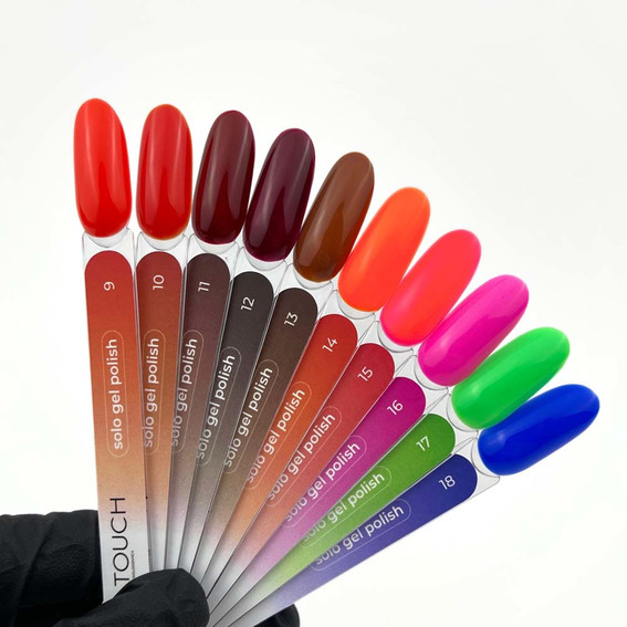 Gellak Touch Solo Gel Polish 11 eenfase 3in1 donkerrood 9 ml - Фото №3
