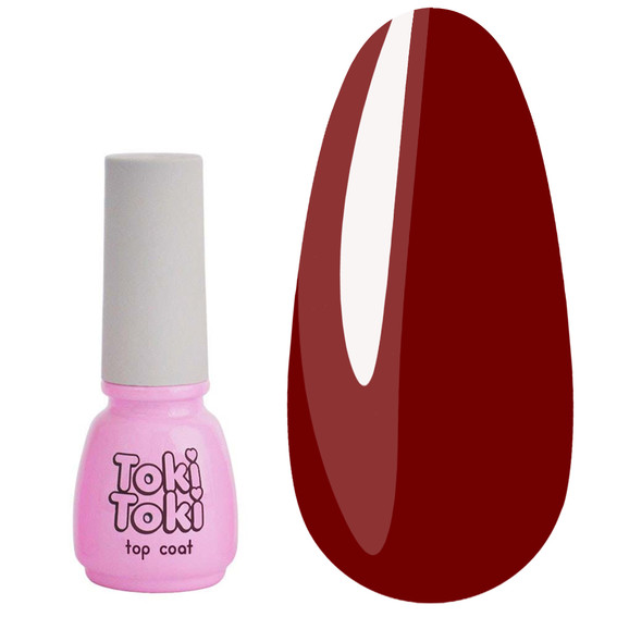 Toki-Toki Plexi Top No wipe № 01 donkerrood 5 ml - Фото №1