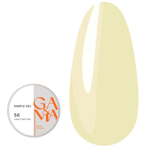 Гель для наращивания GA&MA Simple gel №056 Light Butter 15 мл (7703355) - Фото №1