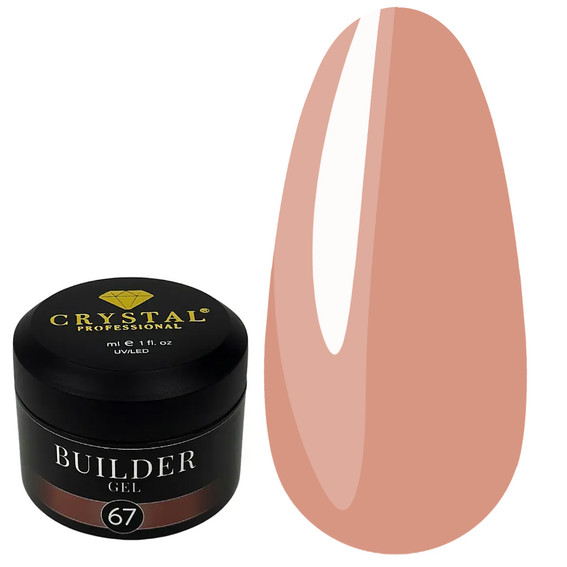 Gel for extension Crystal Builder Gel №67 dark beige 30 ml - Фото №1