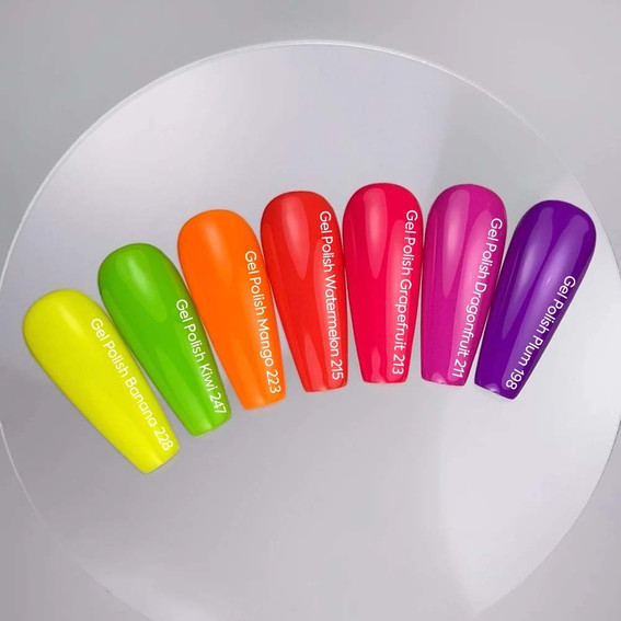 Gellack NAILSOFTHEDAY Grapefruit 213 Neon-Himbeere 10 ml - Фото №5