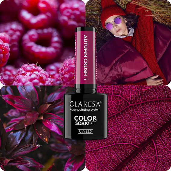 Claresa Autumn Crush 5 Himbeer-Fuchsia-Gel-Nagellack, 5 g - Фото №3