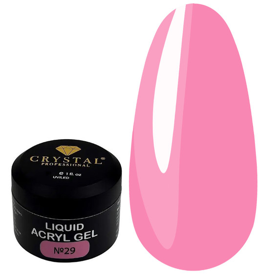 Crystal Liquid Acryl Gel №29 rich pink 15 ml - Фото №1