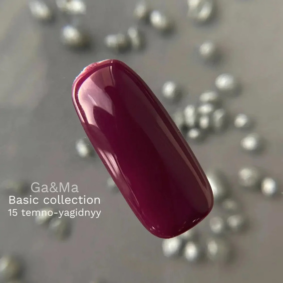 Gellack GA&MA Basic Collection 015 dunkle Beere 10 ml (7700244) - Фото №2