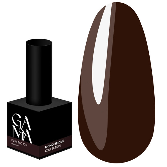 Гель-лак GA&MA Monochrome collection 126 Espresso 10 ml (7700039) - Фото №1