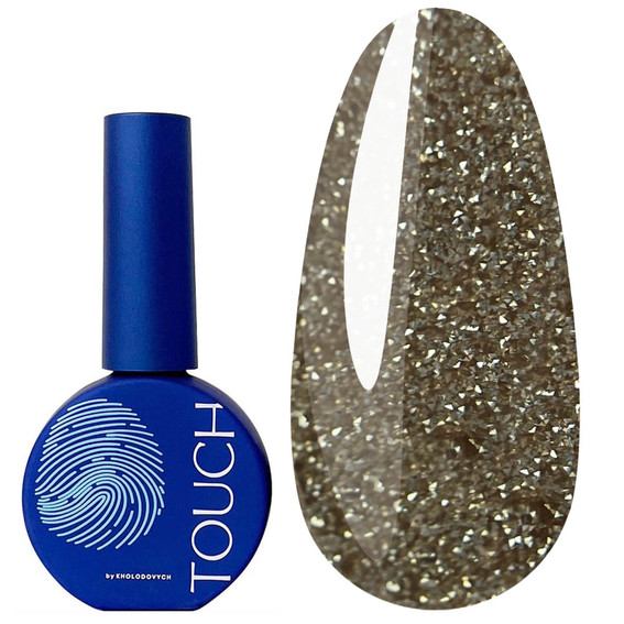 Гель-лак TOUCH Space gel polish 02 бежево-золотой светоотражающий 9 мл - Фото №1