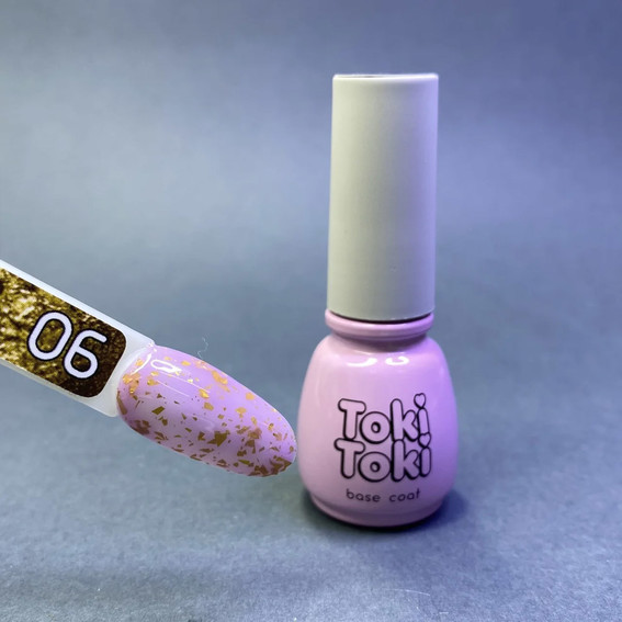 Base Toki-Toki Potal 006 lilac with gold leaf 5 ml - Фото №3