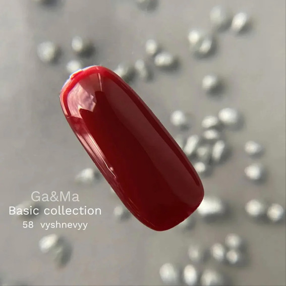 Gel-Nagellack GA&MA  Basic Kollektion 058 Kirsche 10 ml (7700251) - Фото №2
