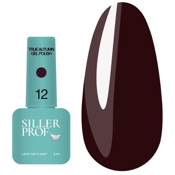Gellak SILLER True Autumn 12 donker bordeauxrood 8 ml (NF-00020803) - Фото №1