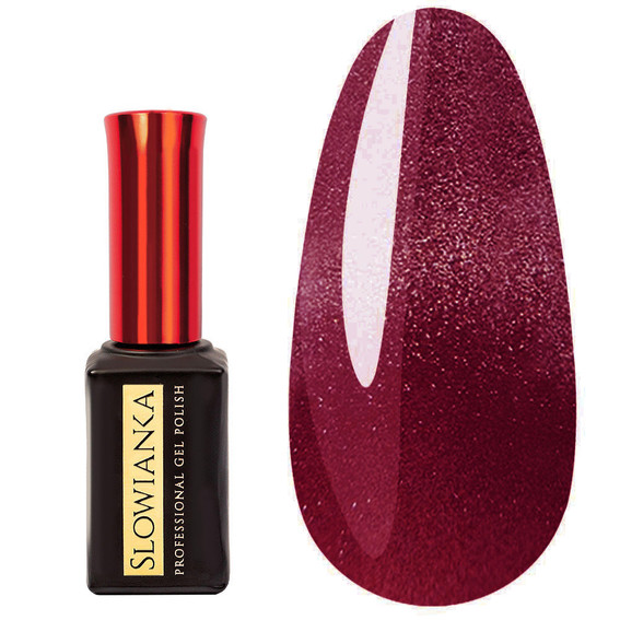 Gel-Nagellack Slowianka Cat Eye 02 Burgundy 8 g - Фото №1