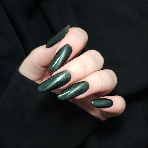 Gel-Nagellack Slowianka CAT EYE 05 dunkelgrün, 8 g - Фото №3