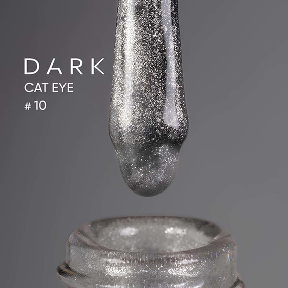 Gel polish DARK Cat Eye 10 silver 10 ml - Фото №2
