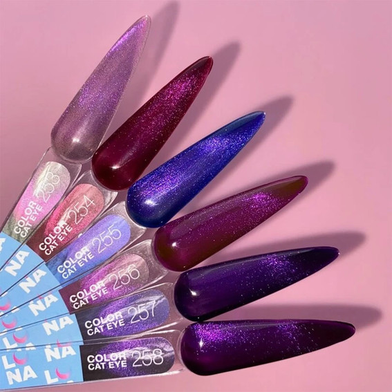 LUNA Gel-Nagellack Color Cat Eye 254 Burgunderrot, Rosa 8 ml (047-4119-1234) - Фото №5
