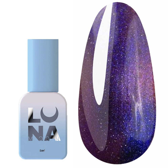 Gel polish LUNA Color Cat Eye 250 blue, purple 8 ml (047-3919-1238) - Фото №1